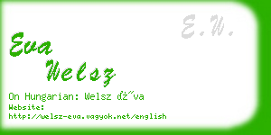 eva welsz business card